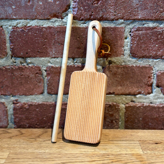 Pasta Making Tools - Gnocchi Paddle & Wooden Dowel Set